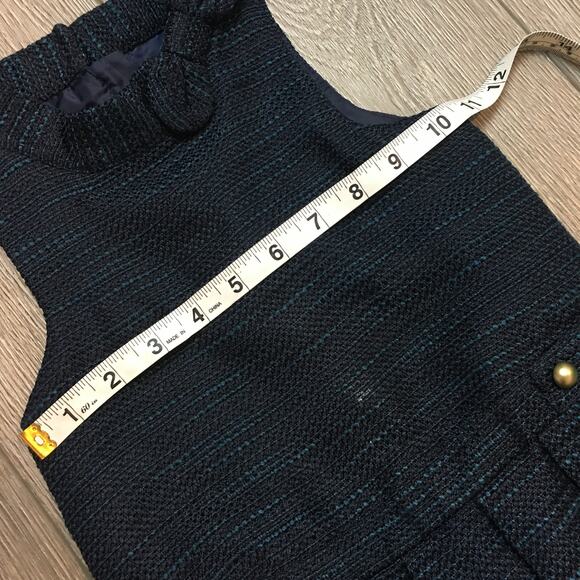 Janie and Jack Navy Boucle Dress 18-24 M - Picture 9 of 11